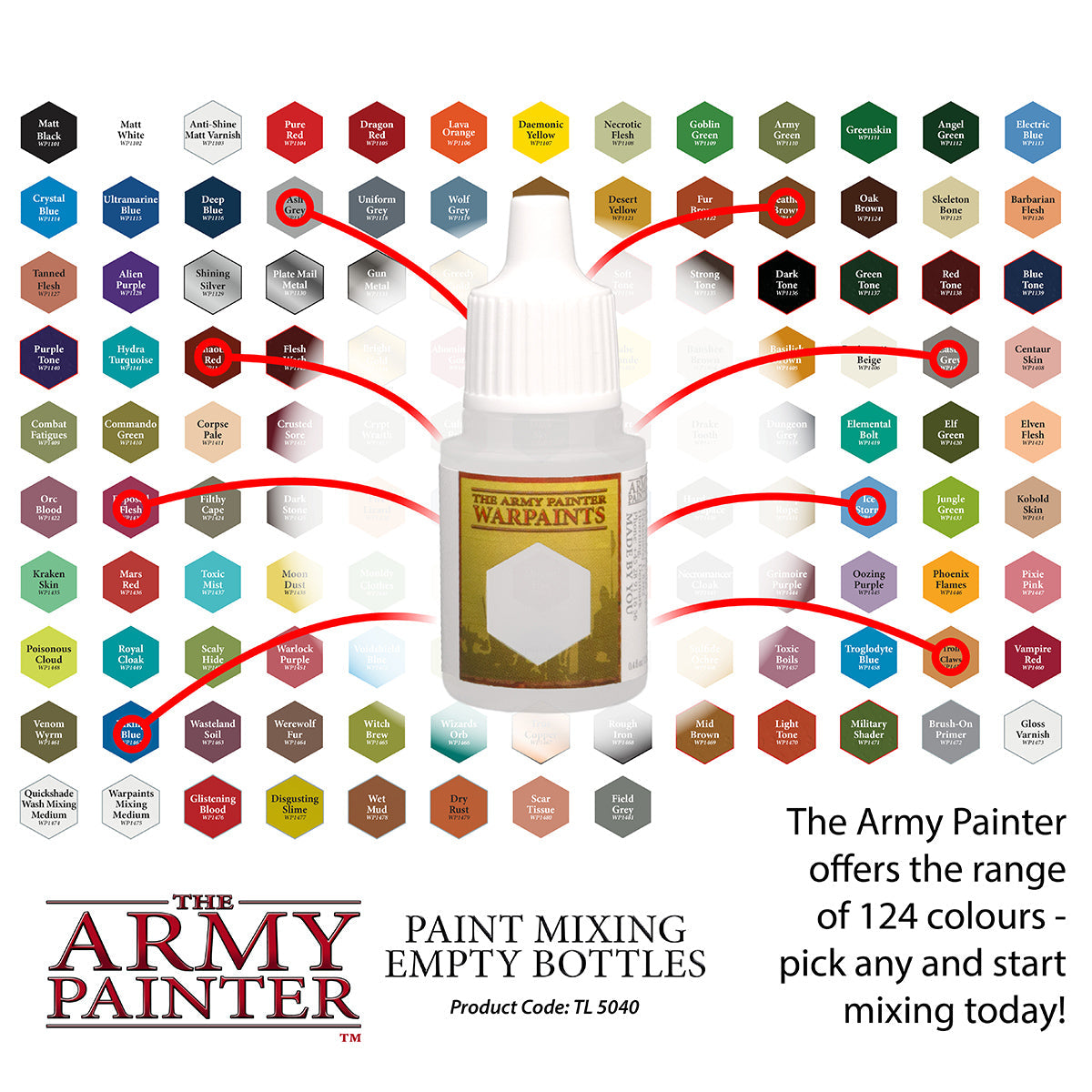 Paint Mixing Empty Bottles