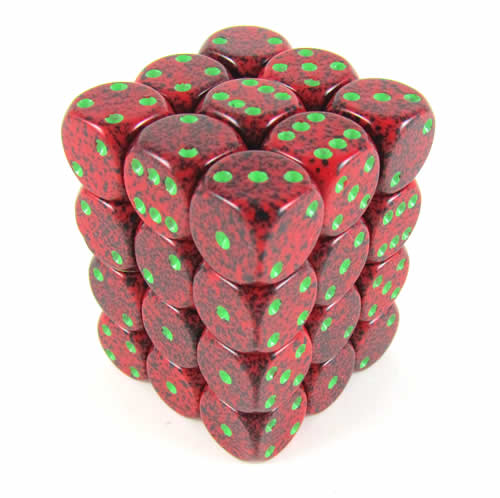 Strawberry Speckled D6 12mm Dobbelsteen Set (36 stuks)