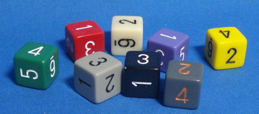 1 willekeurige dobbelsteen D6